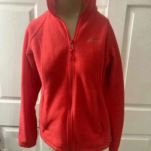 Columbia Women's Red Fleece Jacket - Picture 1 of 3